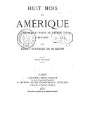 Huit mois en Amérique, lettres et notes de voyage : 1864-1865 E. Duvergier de Hauranne. 1866