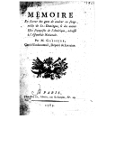 Mémoire en faveur des gens de couleur ou sang-mêlés de St. Domingue, & des autres isles françoises de l'Amérique, adressé à l'Assemblée nationale  H. Grégoire. 1789