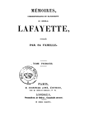 Mémoires, correspondance et manuscrits du général La Fayette  1837-1838