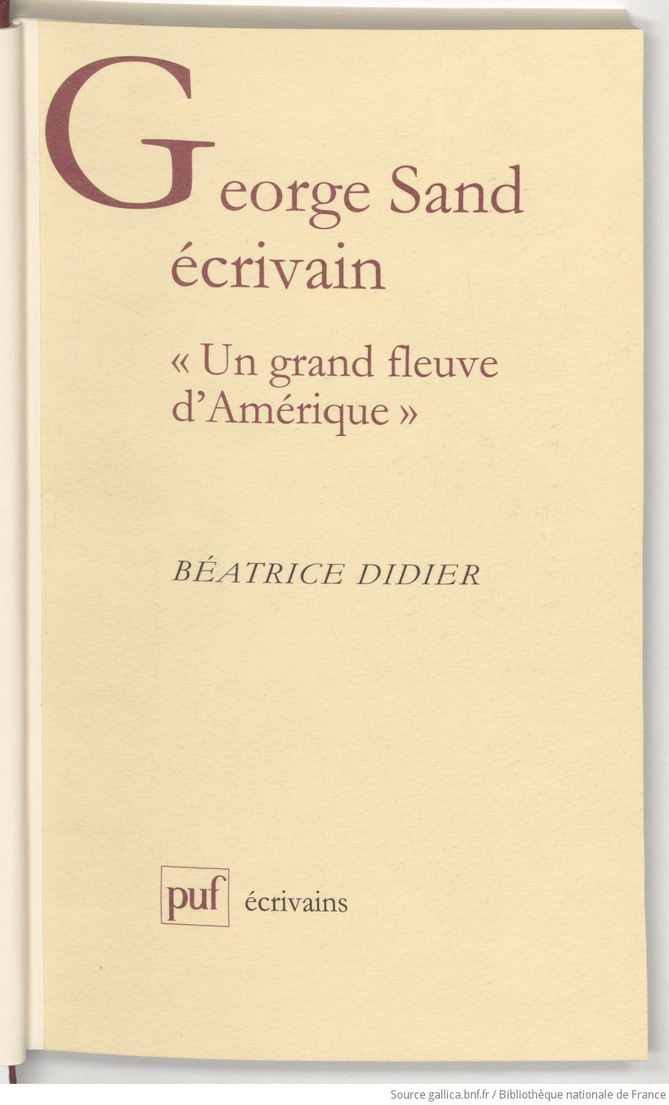 George Sand crivain