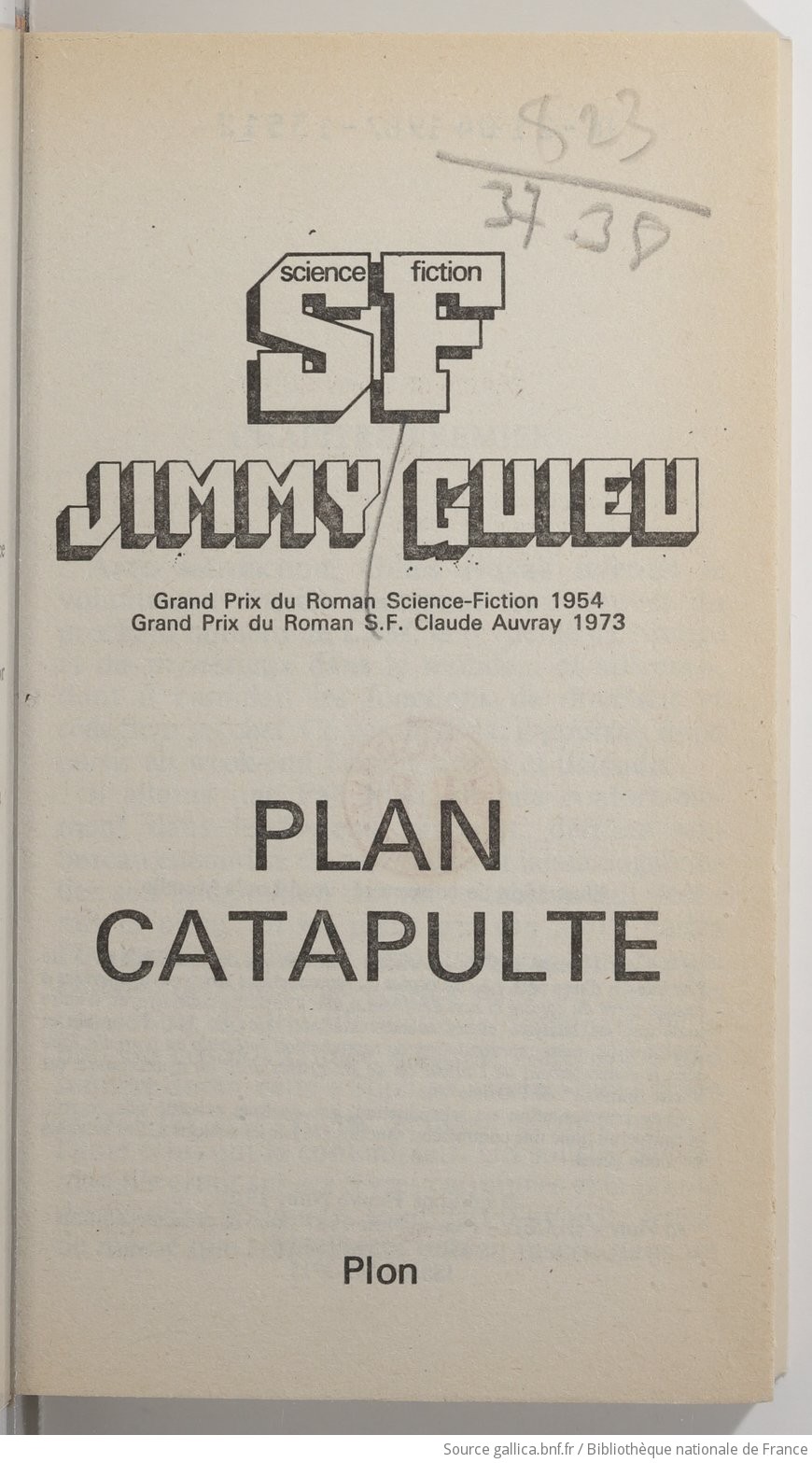 Plan catapulte  Jymmy Guieu | Gallica