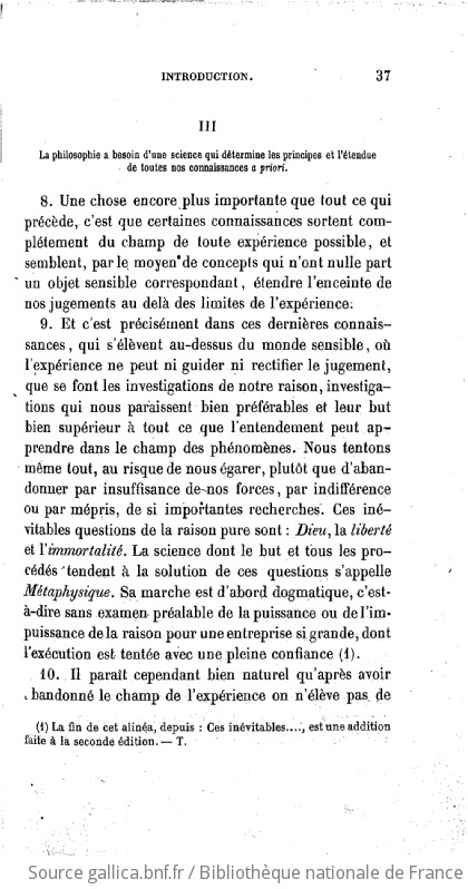 Critique De La Raison Pure Tome Par Emm Kant Comprenant Toutes Les Diff Rences Entre Les