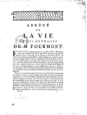 Abrégé de la vie et des ouvrages de M. Fourmont  1747