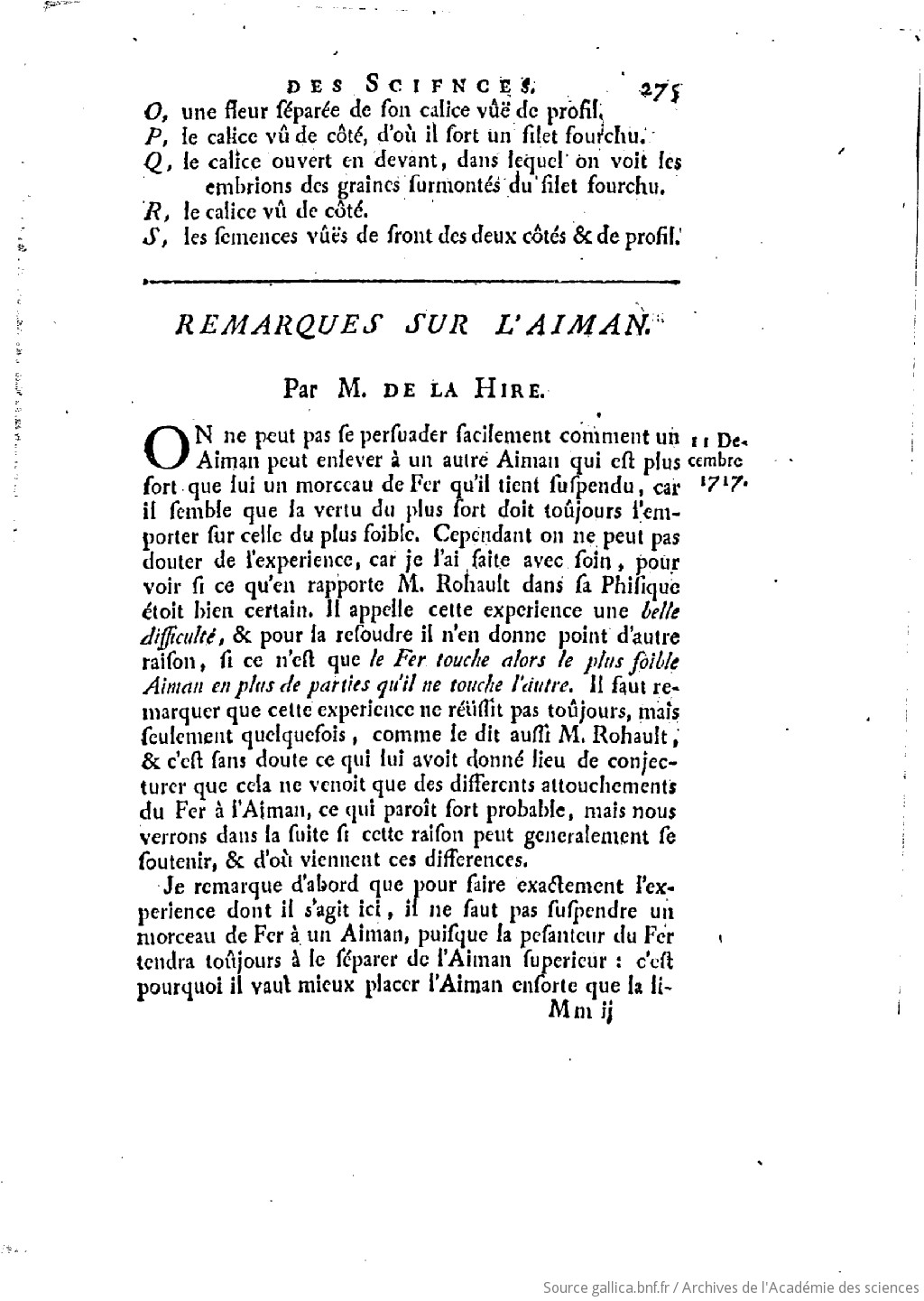 Histoire De L Academie Royale Des Sciences Avec Les Memoires De Mathematique De Physique Tirez Des Registres De Cette Academie 1717 Gallica