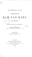 Les poèmes de l'Annam  K. Vân Kiêu Tân Truyện. 1884-1885