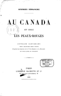 Au Canada et chez les Peaux-Rouges  G. Demanche. 1890