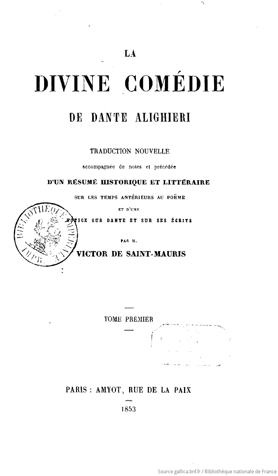 La divine com die de Dante Alighieri traduction nouvelle