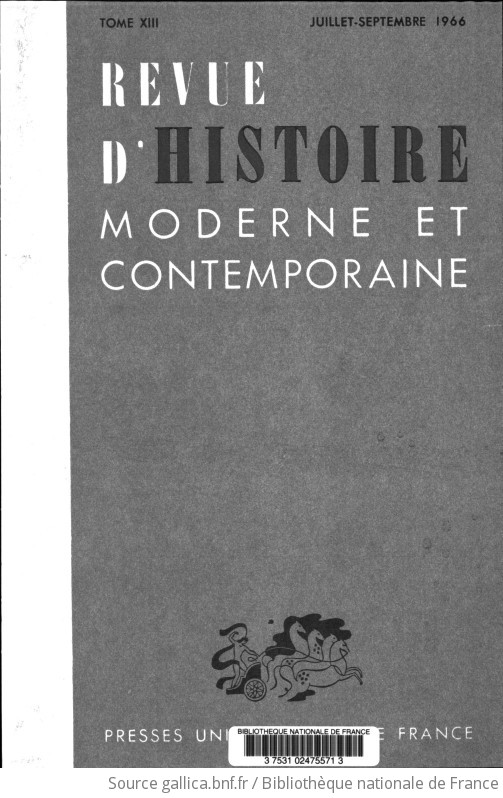 Revue D'histoire Moderne Et Contemporaine / Société D'histoire Moderne ...