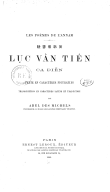 Luc Van Tiên ca diên  D. C. Nguyen ; A. Des Michels. 1883