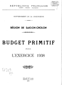 Budget primitif pour l'exercice. 1935-1938