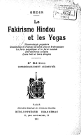 Le fakirisme hindou et les yogas  P. Sedir. 1911