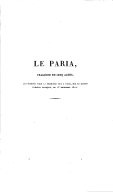 Le Paria, tragédie en 5 actes  C. Delavigne. 1833-1845