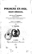 La Pologne en 1831 : chant héroïque dédié à M. Stanislas Gilibert J.-A. 1831