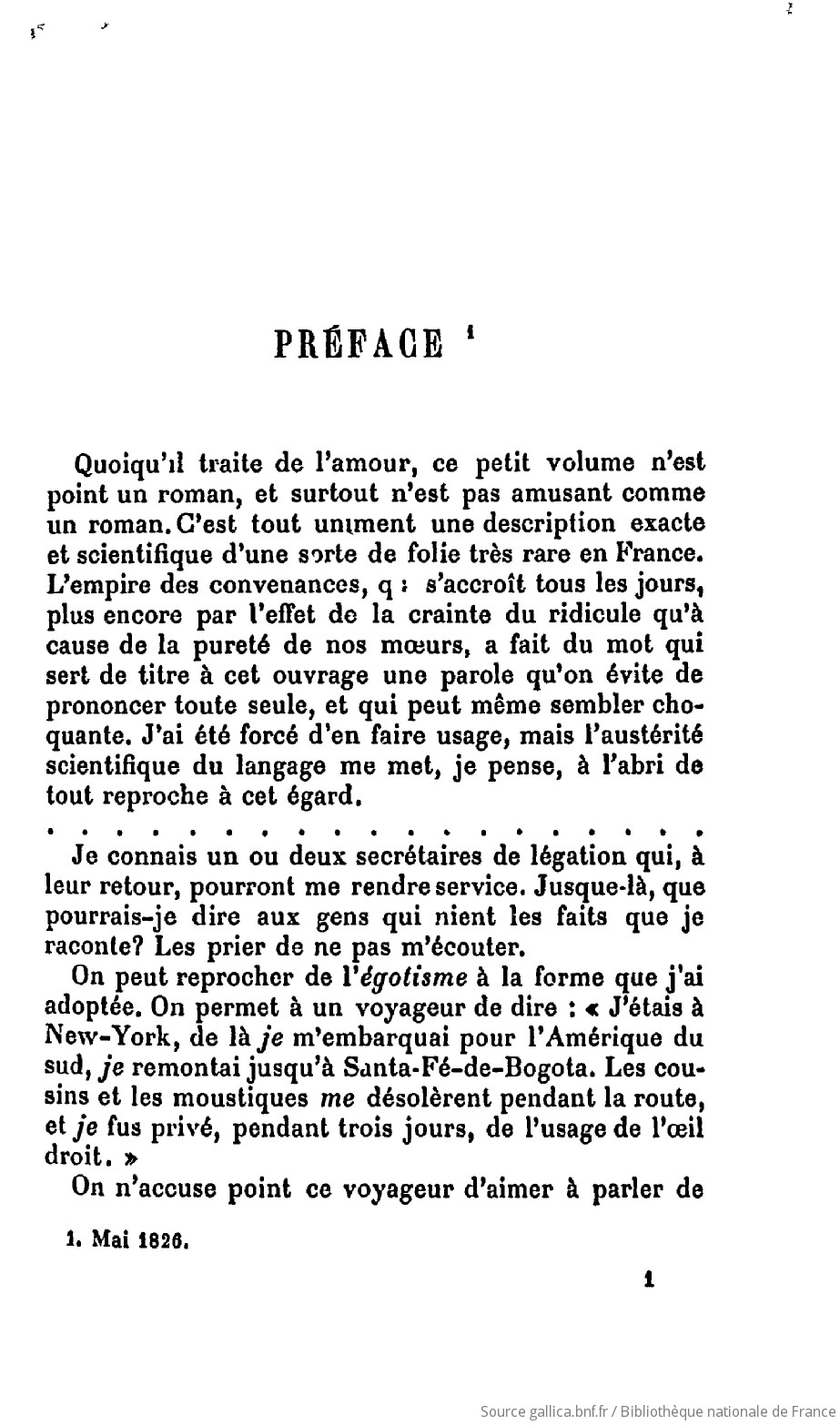 De L Amour Edition Revue Et Corrigee Et Precedee D Une Etude Sur Les œuvres De Stendhal Par De Stendhal Gallica