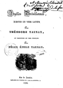Élégies brésiliennes suivies de Idylles brésiliennes  T. Taunay. 1830