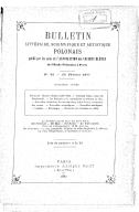 Bulletin littéraire, scientifique et artistique polonais  1885-1887
