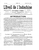 L'Éveil économique de l'Indochine : bulletin hebdomadaire  H. Cucherousset. 1918-1935