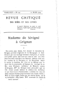 La Revue critique des idées et des livres. M. Vigoureux. 1914