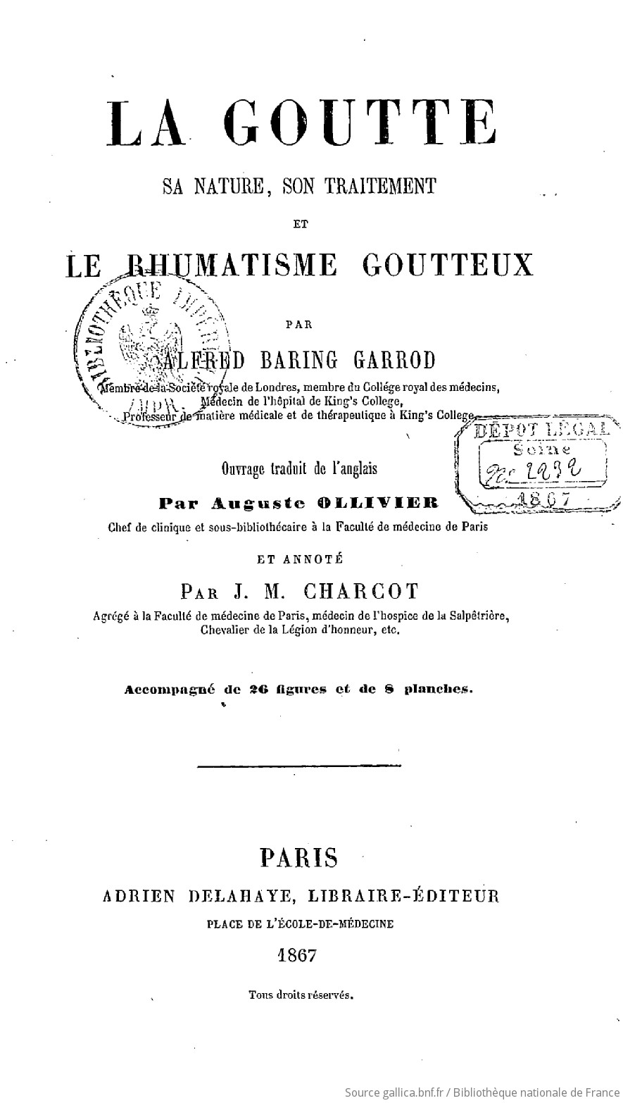 La Goutte Sa Nature Son Traitement Traduit De Langlais - 