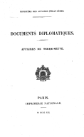 Documents diplomatiques : affaires de Terre-Neuve  1891