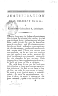 Justification de M. Milscent. créole, à l'assemblée coloniale de S. Domingue. C, Milscent. 1791