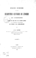 Quelques Recherches sur les helminthes cestoïdes de l'homme, en Cochinchine  J.-B. Candé. 1882