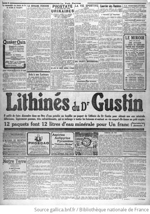 Le Petit Parisien Journal Quotidien Du Soir 1915 08 02 Gallica