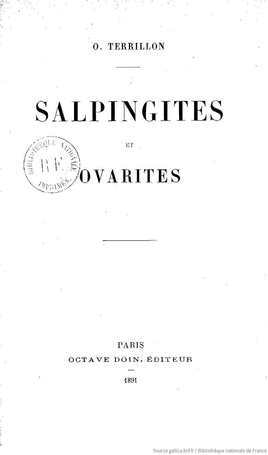 Salpingites et ovarites / O. Terrillon | Gallica