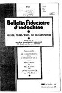 Bulletin fiduciaire d'Indochine. Recueil trimestriel de documentation. 1934 