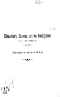 Chambre consultative indigène du Tonkin. 1913-1924