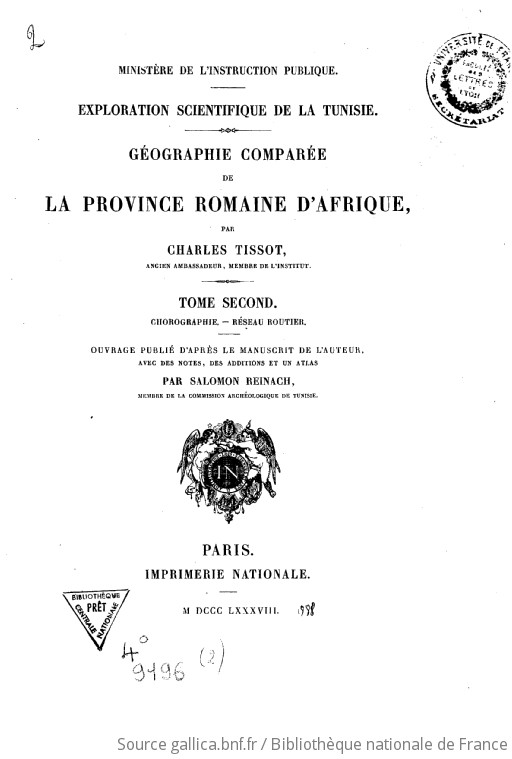 Exploration Scientifique De La Tunisie : Géographie Comparée De La ...