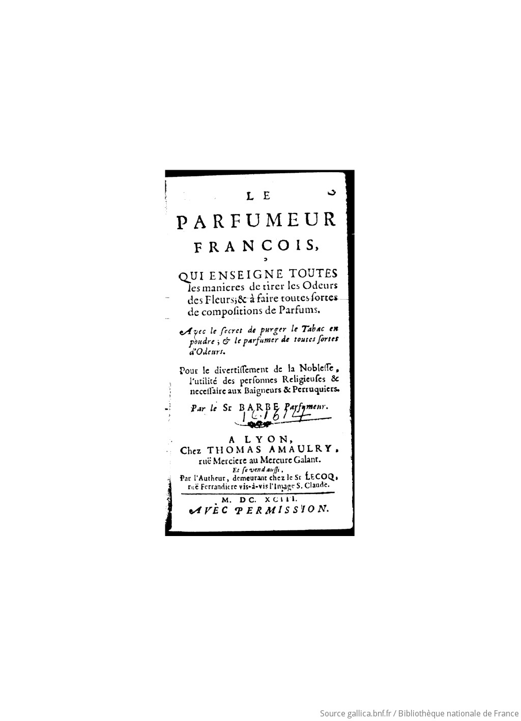 le parfumeur francais