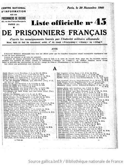 Liste Officielle ... Des Prisonniers De Guerre Français : D'après Les ...