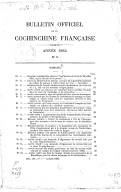 Bulletin officiel de la Cochinchine française. 1863 