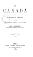 Le Canada sous la domination française  L. Dussieux. 1862