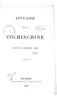 Annuaire de la Cochinchine française  1888