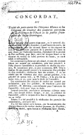  Concordat, ou Traité de paix entre les citoyens blancs et les citoyens de couleur. 1791