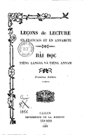 Leçons de lecture en français et en annamite  1907 