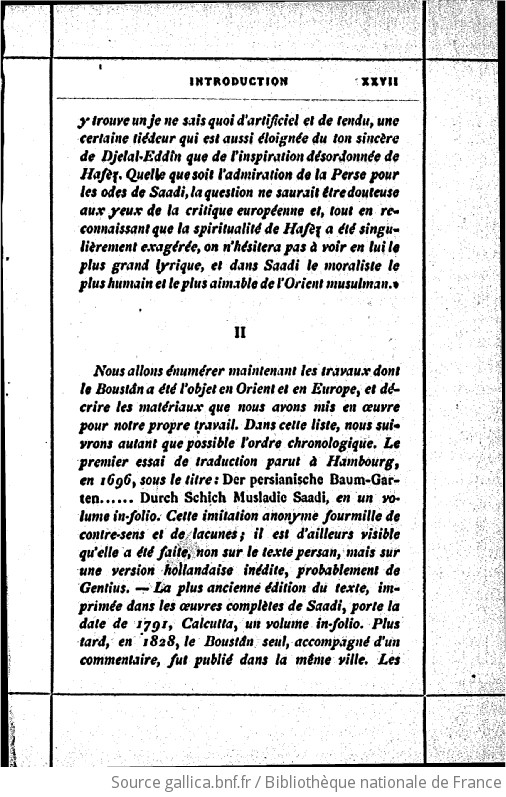 Le Boustan, ou Verger : poème persan / de Saadi ; traduit pour la ...