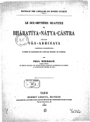 Le 17ème chapitre du Bhāratīya-Nātya-Çāstra, intitulé Vāg-Abhinaya  P. Regnaud. 1880