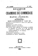 Bulletin de la Chambre de commerce de Hanoï. 1920-1937 