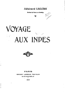 Voyage aux IndesA. Leclère. 1910