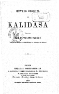 Oeuvres choisies de Kalidasa  H. Fauche. 1865