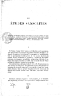 Des Études sanscrites. Compte-rendu de l'"Histoire de la littérature indienne" d'Albert Weber. F. Eckstein. 1860