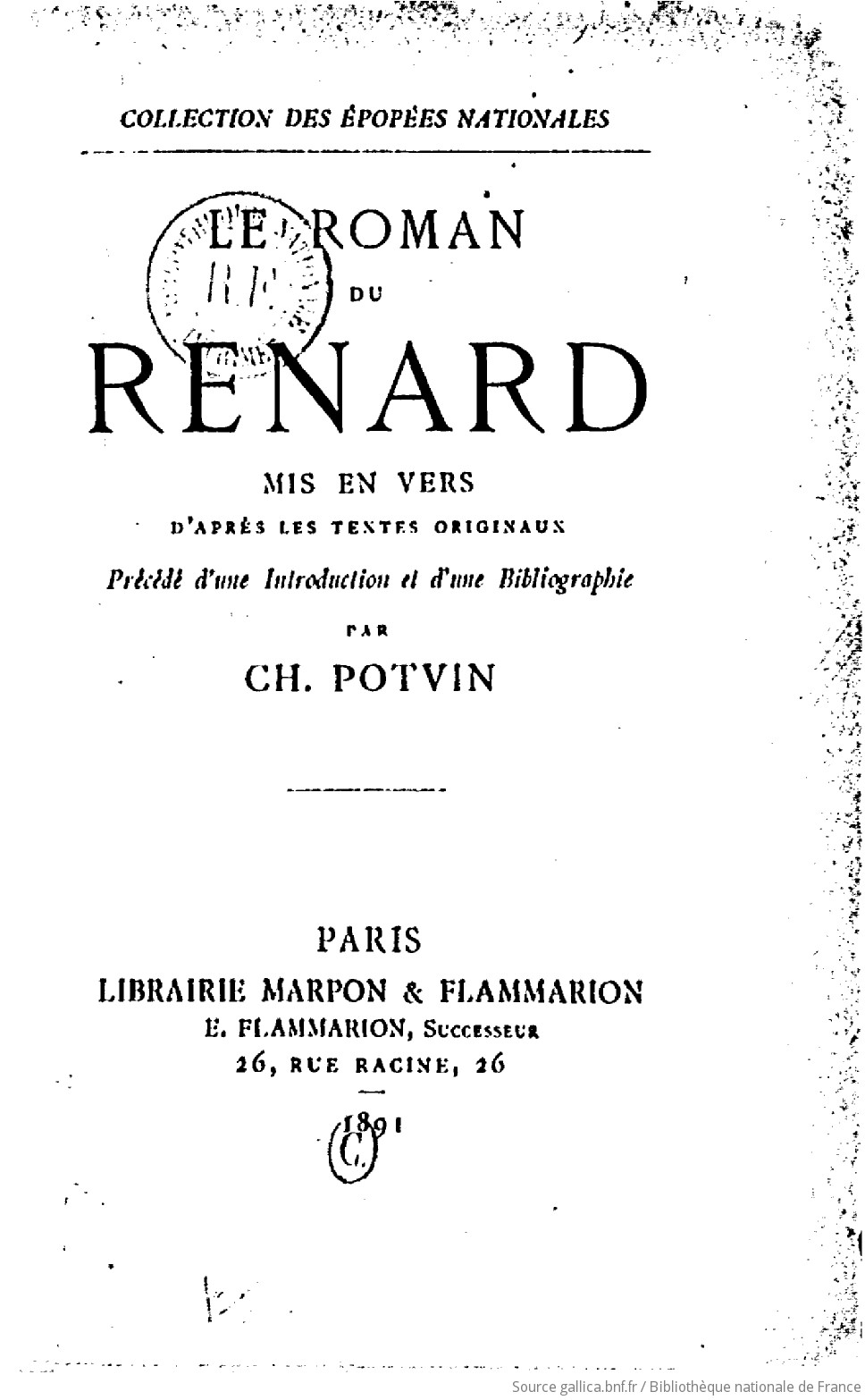 renard francique Reginhart nom du héros du Roman de Renart - LAROUSSE