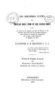 Les dernières luttes des Français dans l'Inde et sur l'Océan IndienG. B. Malleson. 1911