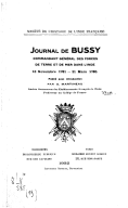  Journal de Bussy, commandant général des forces de terre et de mer dans l'Inde (1787-1783) 1932
