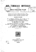 Aux tombeaux impériaux  Bui-Thanh-Van. 1922