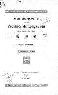 Monographie de la province de Longauyên  V. Duvernoy. 1924