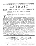 Extrait des registres du conseil supérieur de Pondichéry, du 9 janvier 1793  1793